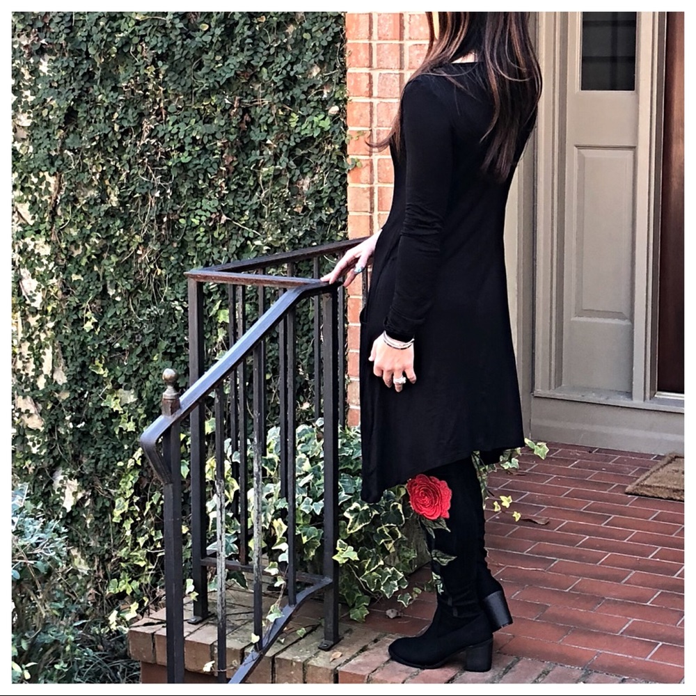✨LAST ONE✨Floral embroidered knee length boots - Picture 4 of 6